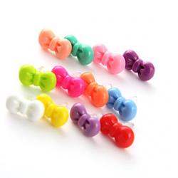 Cheap Pure Color Bowknot Plastic Anti-Dust Earphone Jack (Ramdon Color)