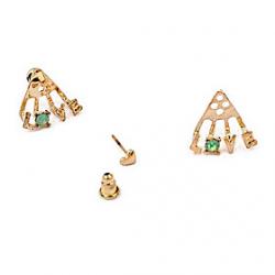 Cheap Chic LOVE diamond earrings diamond stud earrings gold plated (random color)