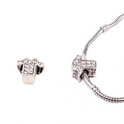 Full-Crystal Alloy Whorled Big Hole DIY Beads For Necklace or Bracelet Sale