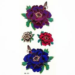 Low Price on Waterproof Butterfly and Peony Temporary Tattoo Sticker Tattoos Sample Mold for Body Art(18.5cm8.5cm)