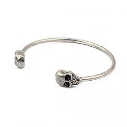 Cheap European and American vintage jewelry punk style personality skull bracelet opening (random color)