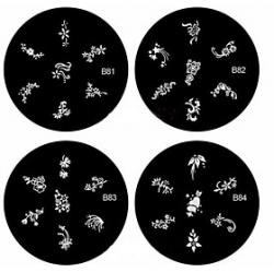 Cheap 1PCS Nail Art Stamp Stamping Image Template Plate B Series NO.81-84(Assorted Pattern)