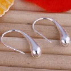 Cheap 925 Silver Earring Fashion Jewelry Free Shipping Water Drop STL Silver Earrings E004
