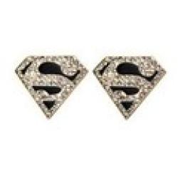 Low Price on Free Shipping $10 (mix order)  Superman S Logo Triangle Geometric Stud Earrings Jewelry E321