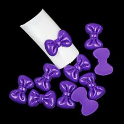 Cheap 10PCS Bowknot Shaped Candy Color Resin Nail Art Decorations(Assorted Colors)