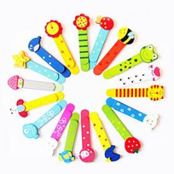 Cheap Cartoon Design Colorful Wooden Bookmark with Ruler (Random Color)