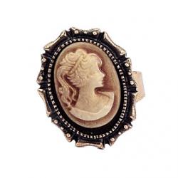 Cheap European and American jewelry retro palace beauty avatar Ring(random color)