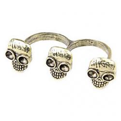 Low Price on European And American Retro Skull Bicyclic Ring
