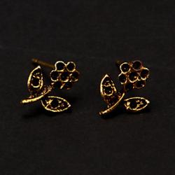 Fashion Bronze Flower Shape Stud Earring(1 Pair) Sale