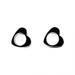 Cheap Vintage Heart Shape Black Stud Earrings(1 Pair)