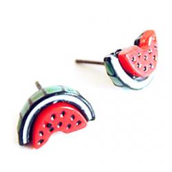Love Fashion Jewelry Small Fresh Sweet Little Cartoon Watermelon Earrings Ear Jewelry E154 Sale