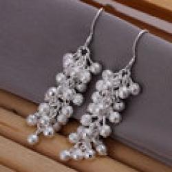 Cheap 925 silver earrings 925 sterling silver fashion jewelry earrings beautiful earrings high quality Polished Purple Bean Earrings