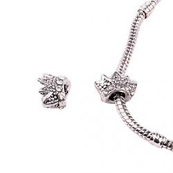 Crown Alloy Whorled Big Hole DIY Beads For Necklace or Bracelet Sale