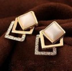 B217 Fashion jewelry opals Three layers earrings for women Sale