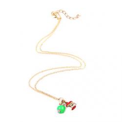 Low Price on Ms. cute mini apple clavicle short paragraph sweater chain necklace N222
