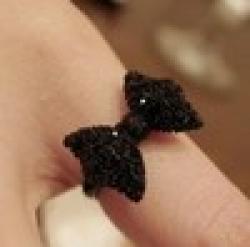 Low Price on LZ Jewelry Hut R60 The 2014  Wholesale Fashion Black Bow Adjustable Cheap Womens Ring