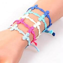 Italy Fashion Sweet Lace Crucifix Friendship Bracelets(1PC)(Assorted Colors) Sale