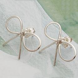 Two Bow Earrings Earrings Korean Star Models E2 Sale