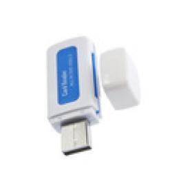 Cheap 1pcs USB 2.0 4 in 1 Memory Multi Card Reader for M2 SD SDHC DV Micro SD TF Card Blue DropShipping