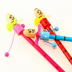 Low Price on Little Monk Windmill Shaped Wooden Pencil(1PCS Random Colors)