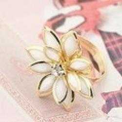 $10 (mix order) Free Shipping 2013 New Fashion Han Edition Flower Pure Fresh Snow Lotus Herb Ring Jewelry 3g Sale