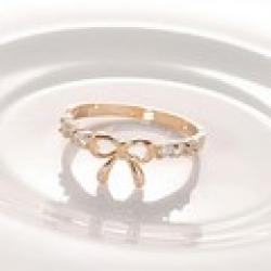 Cheap LZ Jewelry Hut R270 R271 The 2014 Wholesale Fashion Rhinestone Bow Cheap Womans Ring