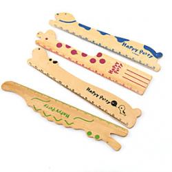 Cheap Cute Animal Pattern Wood Ruler(Random Colors)