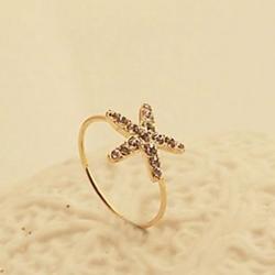 Korea Starfish Diamond Fashion Rings Sale