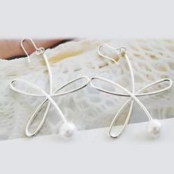 Low Price on Lovely Temperament Flowers Fireworks Track Pearl Earrings E165