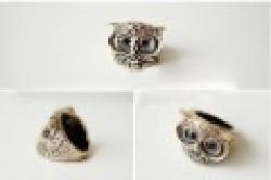 Cheap Fashion New Arrival Hot Sale  Retro Style Golden Silver Owl Ring R9