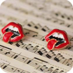 OMH wholesale 12pair OFF 45%= $0.4/pair EH09 flaming lips sexy red lips big tongue stud earring female 3g Sale