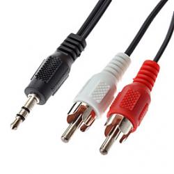 Cheap 3.5mm Audio to 2RCA Male to Male Cable(1.5M)