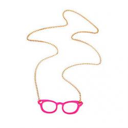 Korean jewelry sweater chain fluorescent color glasses long necklace (random color) Sale