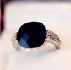 Low Price on 2014 New!! HOT!!! Fashion Retro Black Agate Gem Imitation Diamond Rings For Women Wholesale XY-R196 17mm size