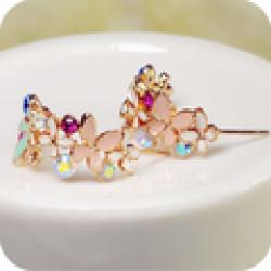 Cheap $10 (mix order) Free Shipping Fashion Delicate Irises Earrings For Women R3516 5g