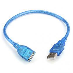 Cheap USB 2.0 A Male to A Female Extension Cable (Blue) 0.3M