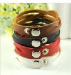 Low Price on 2013 New Arrival Hot Selling Korean Style Fashion Leather Bracelet B55