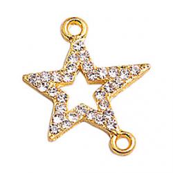 Low Price on Alloy Gold Plated Star Connectors for Bracelet