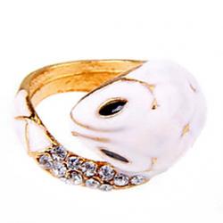 Cheap Snake Gift Fashion Jewelry Korean Version Of The Small White Snake Ring