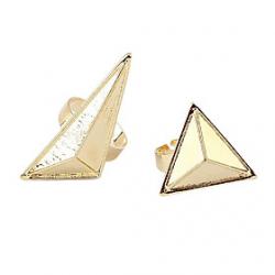 Cheap Korean jewelry fashion asymmetrical triangular opening ring (random color)