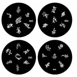 Cheap 1PCS Nail Art Stamp Stamping Image Template Plate B Series NO.93-96(Assorted Pattern)