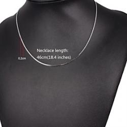 Unisex 2MM Silver Chain Necklace NO.45 Sale