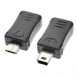Cheap Micro USB Male/Female to Mini USB Female/Male Adapters Kit Black