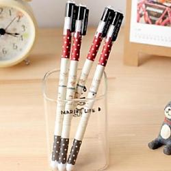 Cheap Journey of Sweet  Dot Pattern Black Ink Gel Pen(Random Color)