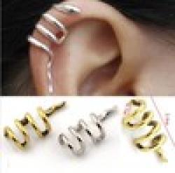 Cheap Vintage Gothic Punk Snake Cartilage Ear Cuff Clip Wrap Earrings Jewellery