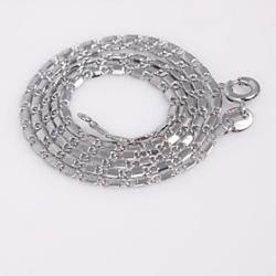 Cheap Unisex 2MM Silver Chain Necklace NO.21