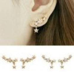 Cheap E258 fashion earrings 2014 Shining full bore little star earrings