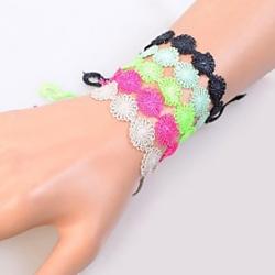 European Fashion Sweet Lace Sunflower  Bracelets(1PC)(Assorted Colors) Sale
