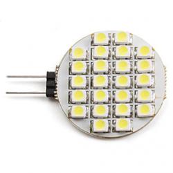 Cheap G4 1-1.5W 24x3528 SMD 50-60LM 6000-6500K Natural White Light LED Spot Bulb (12V)