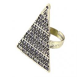 Cheap Personalized jewelry influx of people in Europe and America retro models Pyramid Ring (random color)